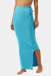 Red Rose Cotton Infused Medium Control Flared Saree Shapewear - Aqua Blue — thumbnail 1